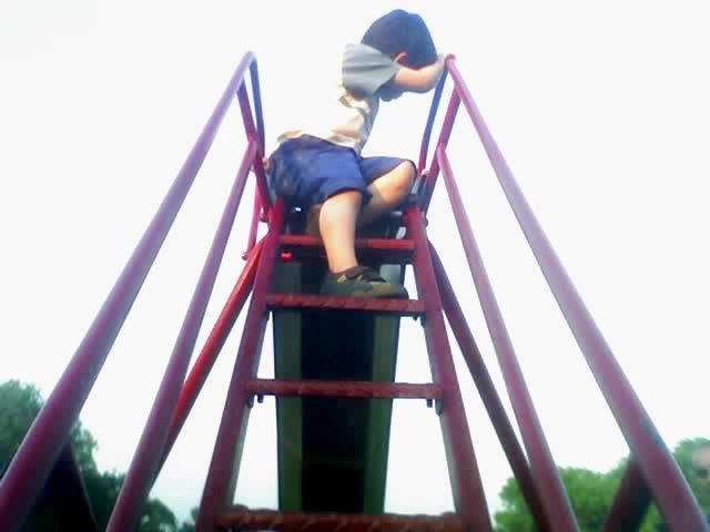 Boy on Slide